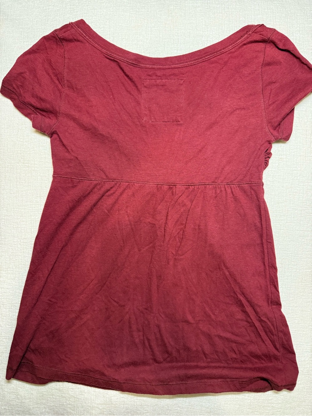 Hollister Wine Red Babydoll Crop Top - Picture 5 of 5